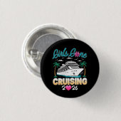 Mädchen Gone Cruising 2026 passende Freunde Kreuzf Button (Vorne & Hinten)