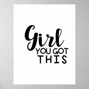 Mädchen got Sie dieses Poster