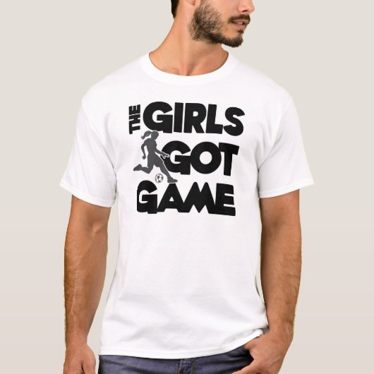 Mädchen got Spiel, Schwarzes T-Shirt (Vorderseite)