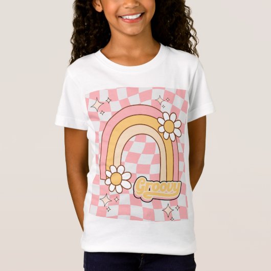 Mädchen Groovy Mädchen T-Shirt (Vorderseite)