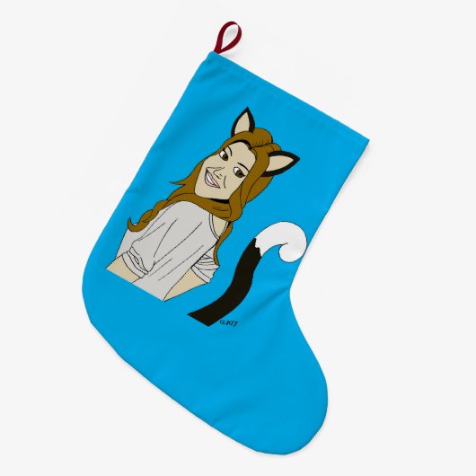 Mädchen Großer Weihnachtsstrumpf (Vorderansicht (hängend))