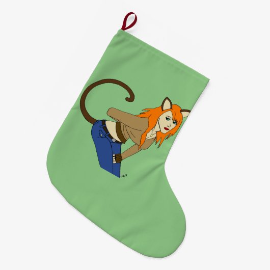 Mädchen Großer Weihnachtsstrumpf (Vorderansicht (hängend))