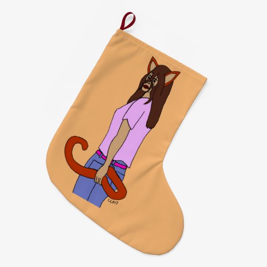 Mädchen Großer Weihnachtsstrumpf (Vorderansicht (hängend))