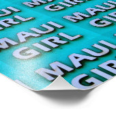 Mädchen grün fotodruck (Ecke)