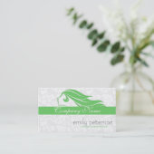 Mädchen-grüne und weiße Damaskus-Schönheit/Kosmeto Visitenkarte (Stehend Vorderseite)