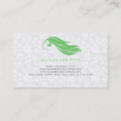 Mädchen-grüne und weiße Damaskus-Schönheit/Kosmeto Visitenkarte (Rückseite)