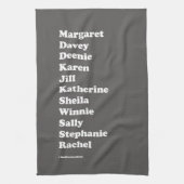 Mädchen-Gruppen-Tee-Tuch (grau) Geschirrtuch (Vertikal)