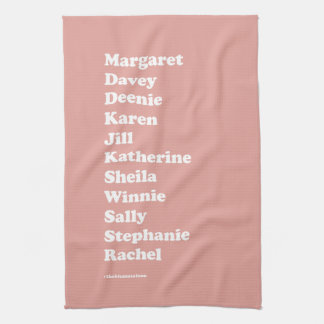 Mädchen-Gruppen-Tee-Tuch (Rosa) Geschirrtuch