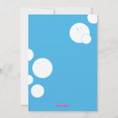 Mädchen Gummiente Baby Shower Evite oder Ausdruck Einladung (Rückseite)