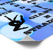 Mädchen Gymnastik Fähigkeiten Crosswords Blau Poster (Ecke)