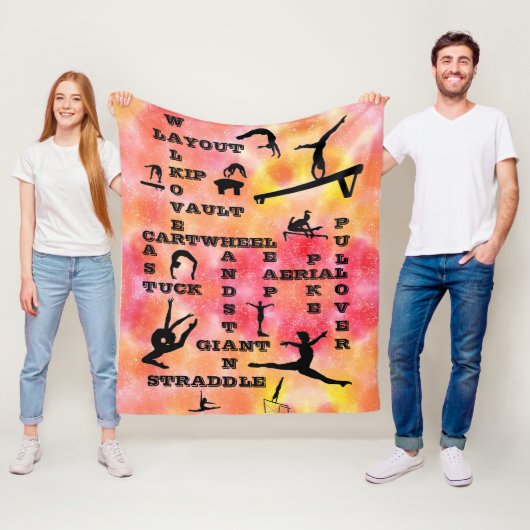 Mädchen Gymnastik Fähigkeiten Crosswords Bright Su Fleecedecke (Beispiel)