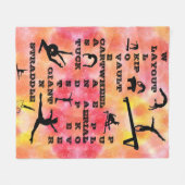 Mädchen Gymnastik Fähigkeiten Crosswords Bright Su Fleecedecke (Vorderseite (Horizontal))