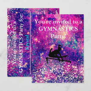 Mädchen Gymnastik Geburtstagsparty Custom Postkarte