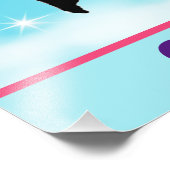 Mädchen Gymnastik Leap Regenbogenwolken Fotodruck (Ecke)