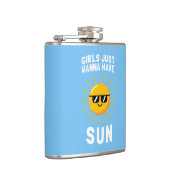 Mädchen haben nur die Sonne Flachmann (Rechts)