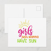 Mädchen haben nur die Sonne Postkarte (Vorne/Hinten)