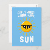 Mädchen haben nur die Sonne Postkarte (Vorne/Hinten)