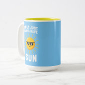 Mädchen haben nur die Sonne Zweifarbige Tasse (Vorderseite Links)