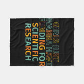 Mädchen haben nur Geld für wissenschaftliche Forsc Fleecedecke (Vorderseite (Horizontal))