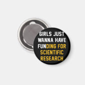 Mädchen haben nur Geld für wissenschaftliche Forsc Magnet (Vorderseite/Rückseite)