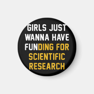 Mädchen haben nur Geld für wissenschaftliche Forsc Magnet