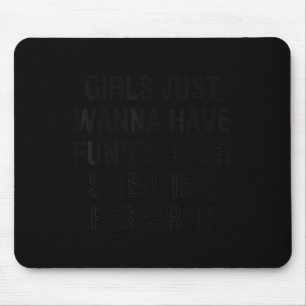 Mädchen haben nur Geld für wissenschaftliche Forsc Mousepad