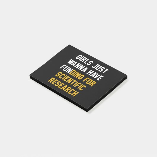 Mädchen haben nur Geld für wissenschaftliche Forsc Post-it Klebezettel (angewinkelt)