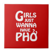 Mädchen haben nur gerne Phở Fliese (Vorderseite)