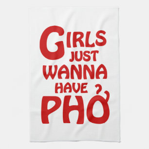 Mädchen haben nur gerne Phở Geschirrtuch