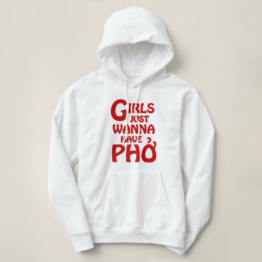 Mädchen haben nur gerne Phở Hoodie (Design vorne)