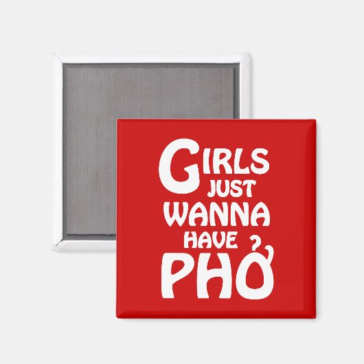 Mädchen haben nur gerne Phở Magnet (Vorderseite/Rückseite)