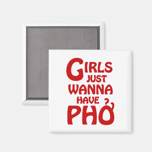 Mädchen haben nur gerne Phở Magnet (Vorderseite/Rückseite)