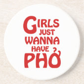 Mädchen haben nur gerne Phở Sandstein Untersetzer (Vorne)