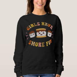 Mädchen haben s lustigere Kawaii Camping Smores Ge Sweatshirt