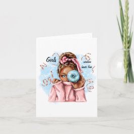 Mädchen haben Spaß-Karte Karte