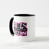 Mädchen haben Spaß Tasse (Vorderseite Links)