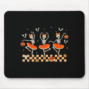 Mädchen Halloween Ballett Skelett Kürbis Mädchen S Mousepad