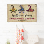 Mädchen Halloween Hexen Kinder Geburtstagsfeier Banner (Insitu)