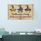 Mädchen Halloween Hexen Kinder Geburtstagsfeier Banner (Messeveranstaltung)