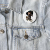 Mädchen Harrison Fisher in einem aquamarinen Hut Button (Beispiel)