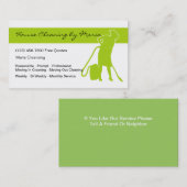 Mädchen-Haushälterin-Visitenkarten Visitenkarte (Vorne/Hinten)