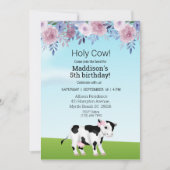 Mädchen Heilige Kuh schließen sich der Herd Geburt Einladung (Vorderseite)