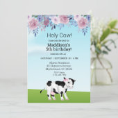 Mädchen Heilige Kuh schließen sich der Herd Geburt Einladung (Stehend Vorderseite)