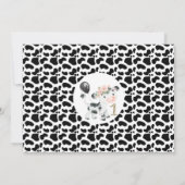 Mädchen Heilige Kuh und Kuh Print Foto 1. Geburtst Einladung (Rückseite)