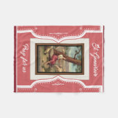 Mädchen-Heiliges St. Genevieve religiös Fleecedecke (Vorderseite (Horizontal))