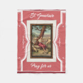 Mädchen-Heiliges St. Genevieve religiös Fleecedecke (Vorderseite)