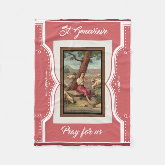 Mädchen-Heiliges St. Genevieve religiös Fleecedecke (Vorderseite)