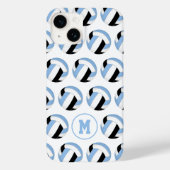 Mädchen hellblaue schwarze Volleyballs Case-Mate iPhone Hülle (Rückseite)