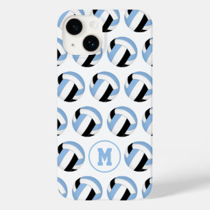 Mädchen hellblaue schwarze Volleyballs Case-Mate iPhone 14 Hülle