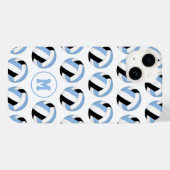 Mädchen hellblaue schwarze Volleyballs Case-Mate iPhone Hülle (Rückseite (Horizontal))